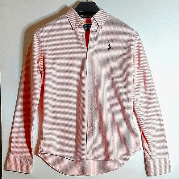 Polo Ralph Lauren Tops - Ralph Lauren Polo Pink/White Slim Fit Oxford | Women's 4
